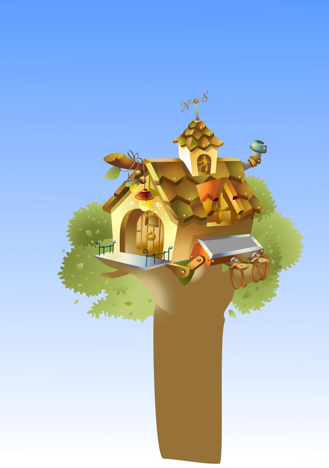 house in tree png transparent