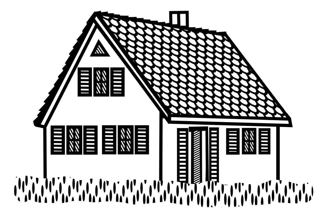 house - lineart png transparent
