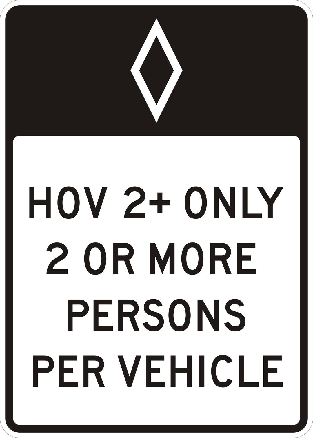 HOV 2+ Only png transparent