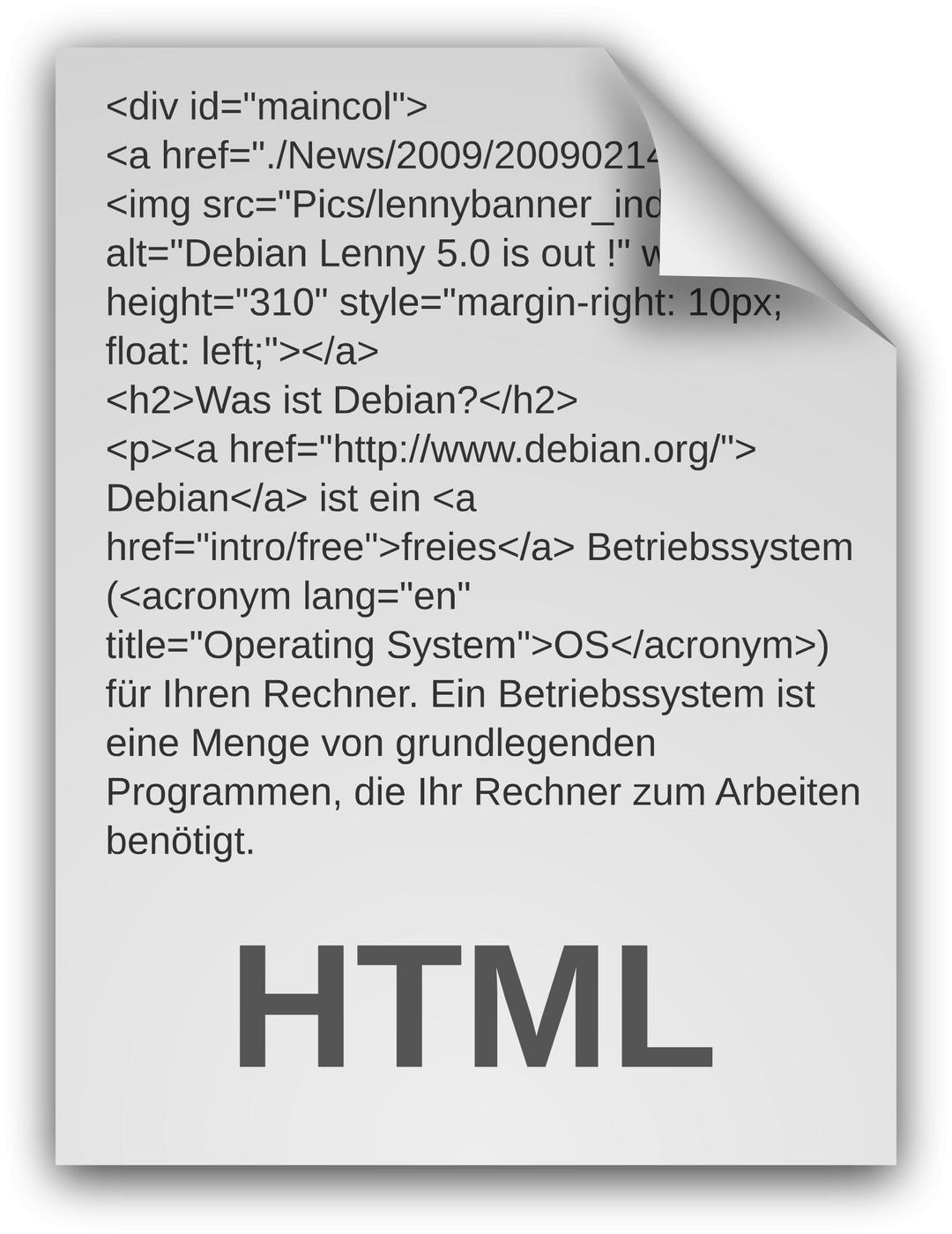 HTML Document Icon png transparent