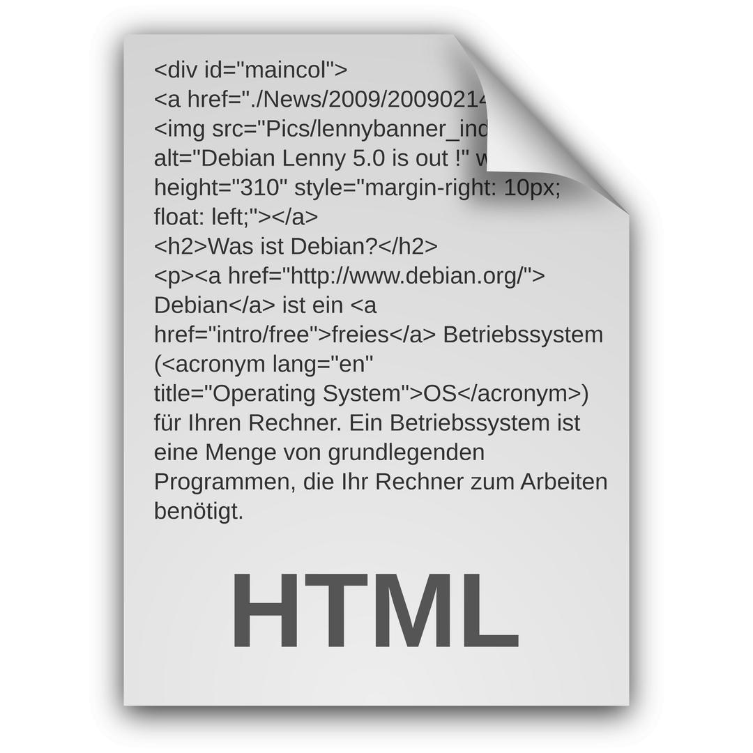 HTML Document Icon Outlines png transparent