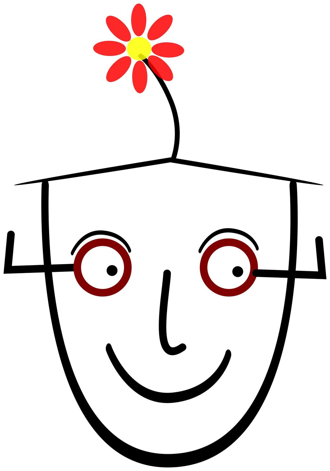 Human with flower png transparent