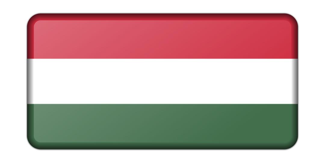 Hungary flag (bevelled) png transparent