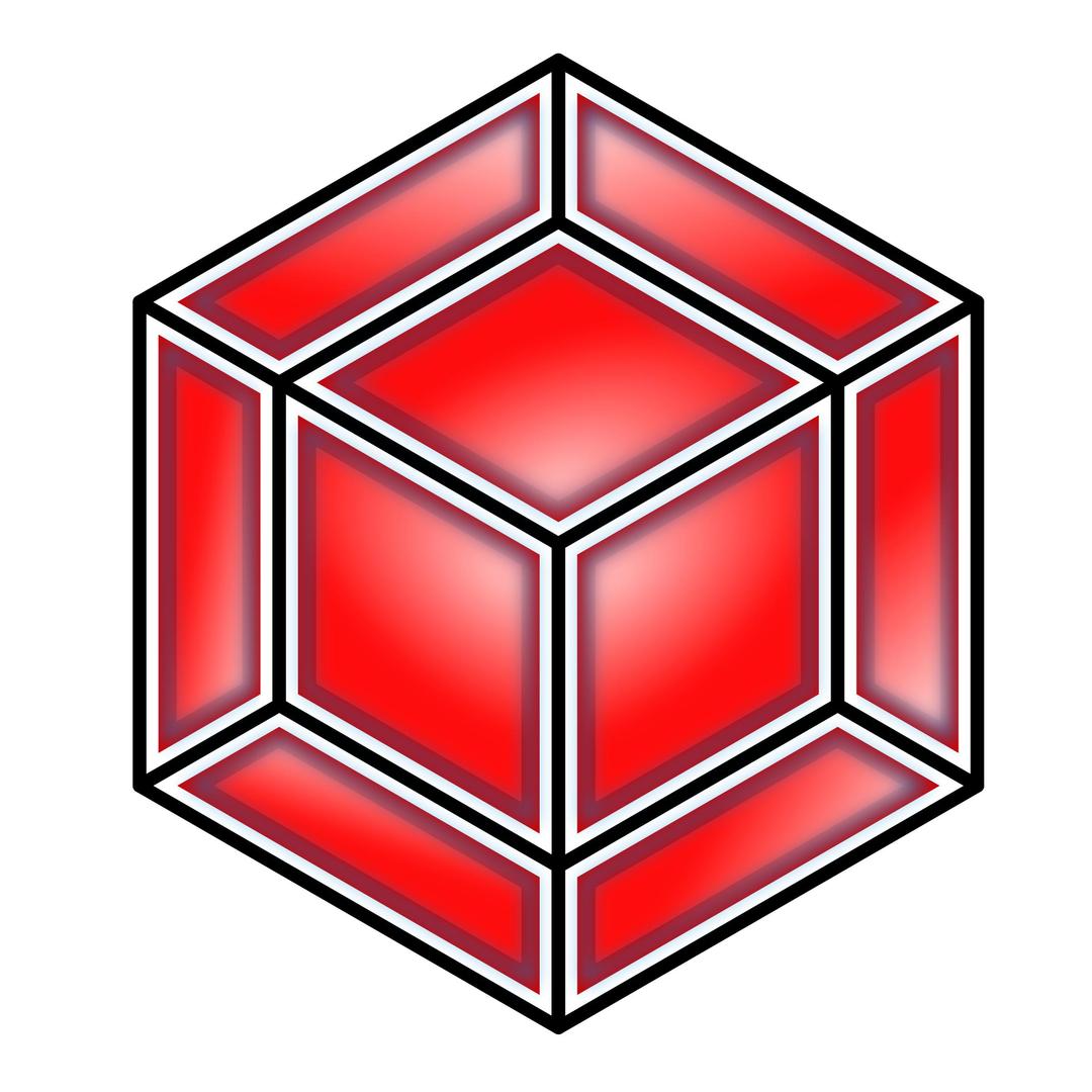 Hyper Cube, Red png transparent