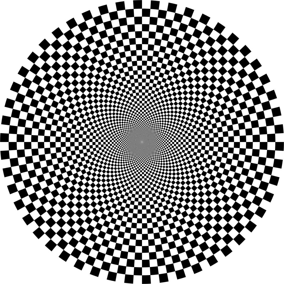 Hypnotic Checkerboard Vortex png transparent