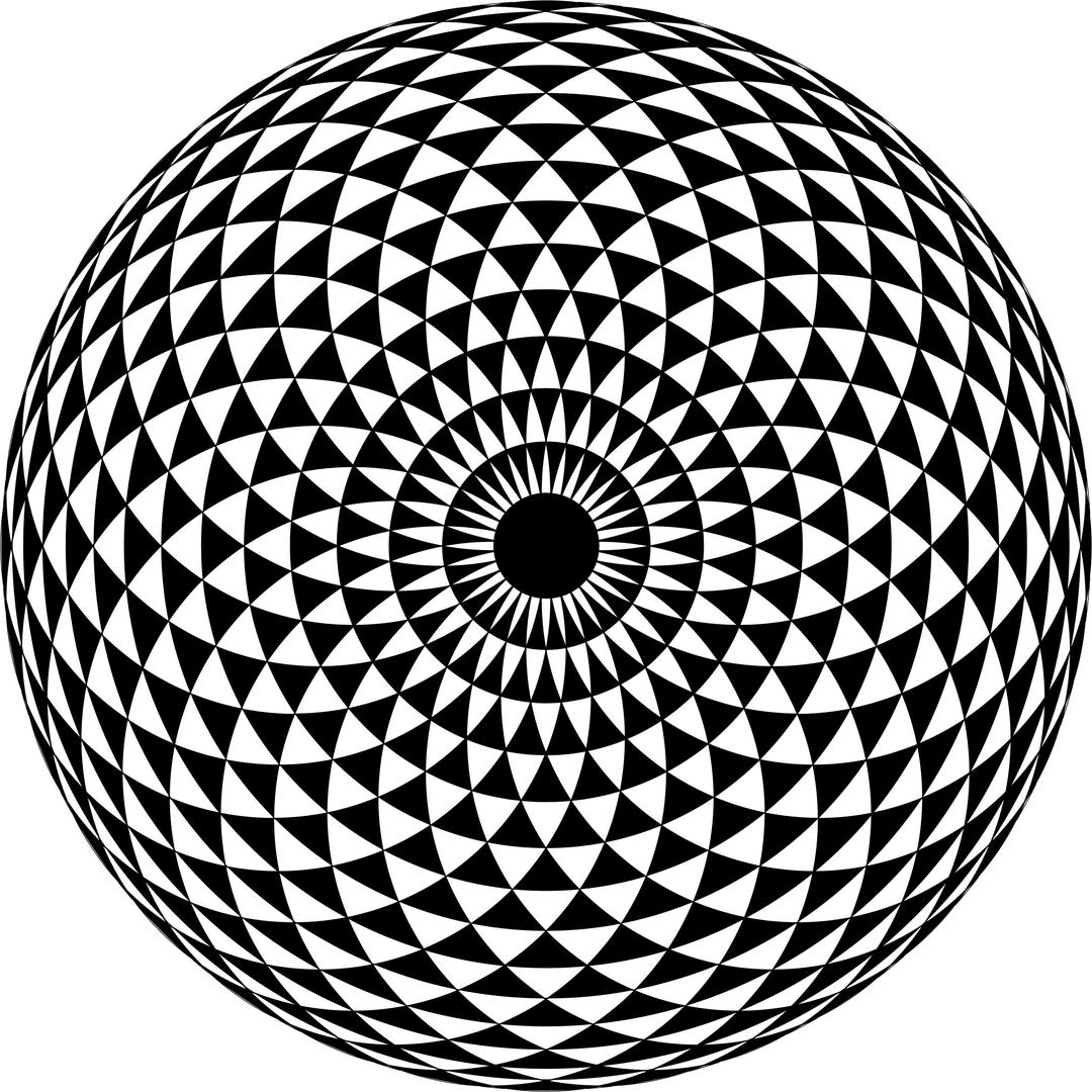 Hypnotic Toroid Mandala Optimized png transparent