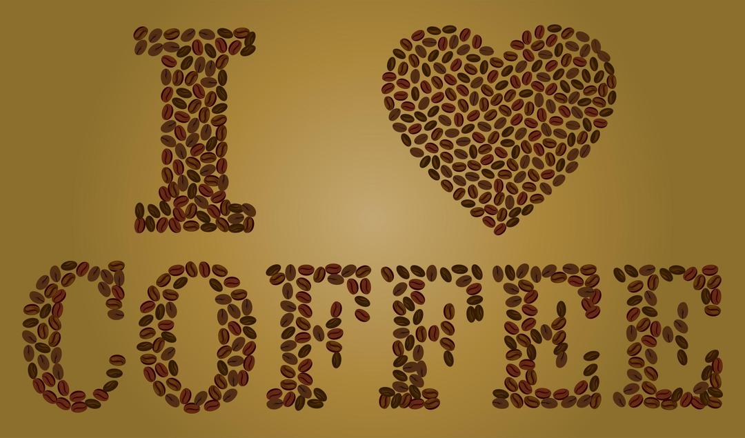 I heart Coffee With Background png transparent