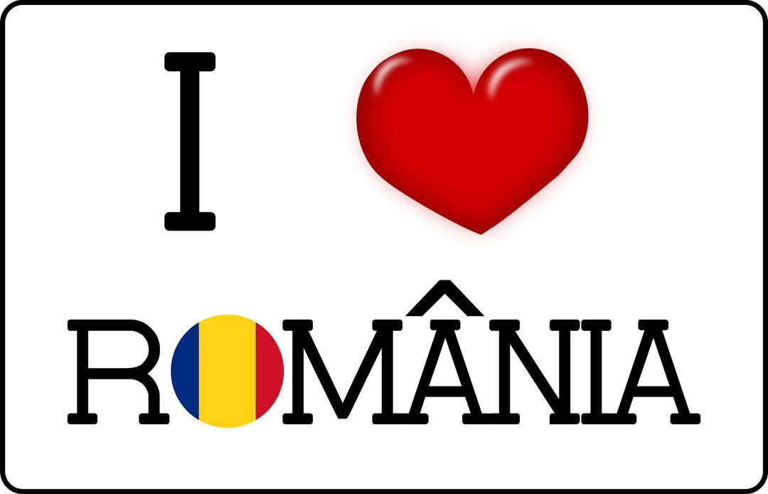 I LOVE Romania png transparent