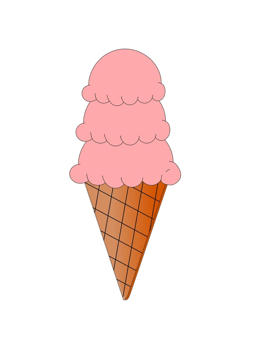 Ice Cream and Sugar Cone Animation png transparent