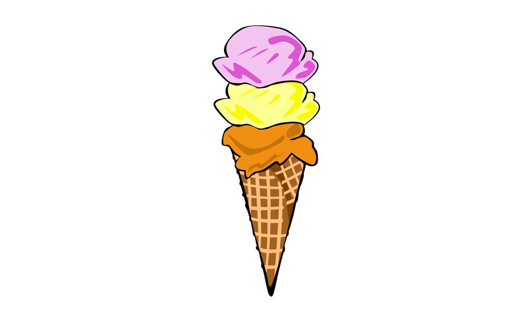 Ice cream waffle png transparent