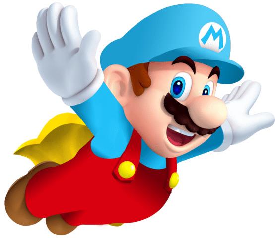 Ice Mario With Cape png transparent