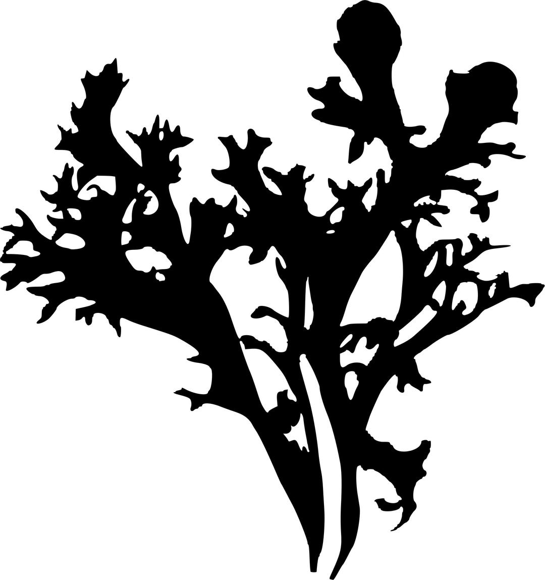 Iceland moss (silhouette) png transparent