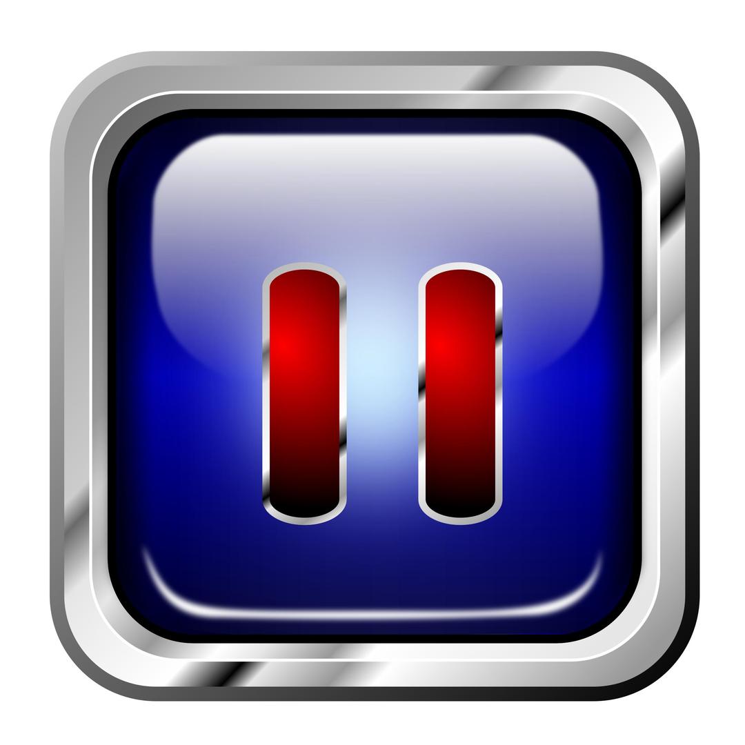 Icon Blue Multimedia Pause png transparent