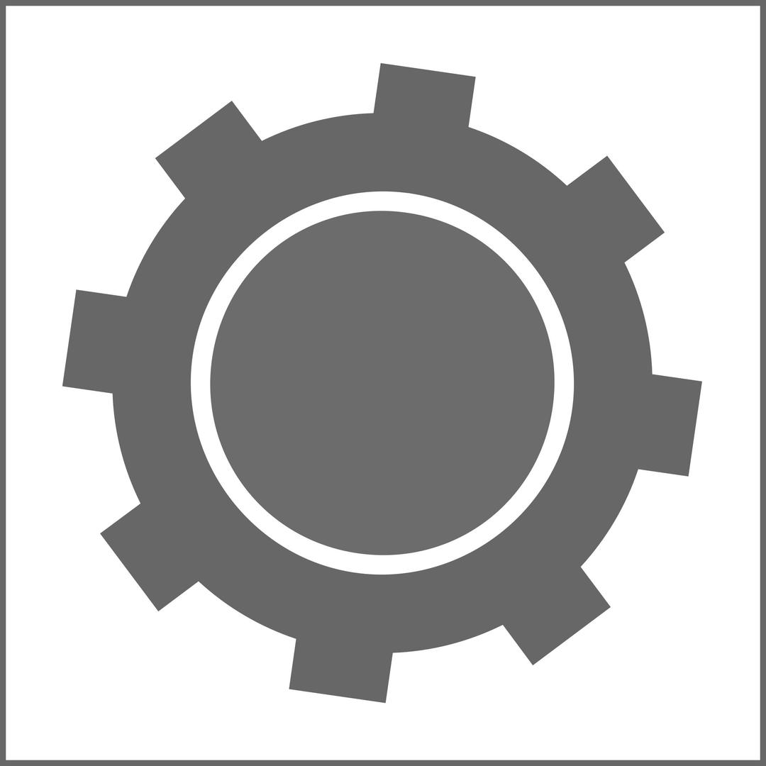 Icon: Grey on White Square - Variation of Settings / Gear Icon wizardplusplus png transparent