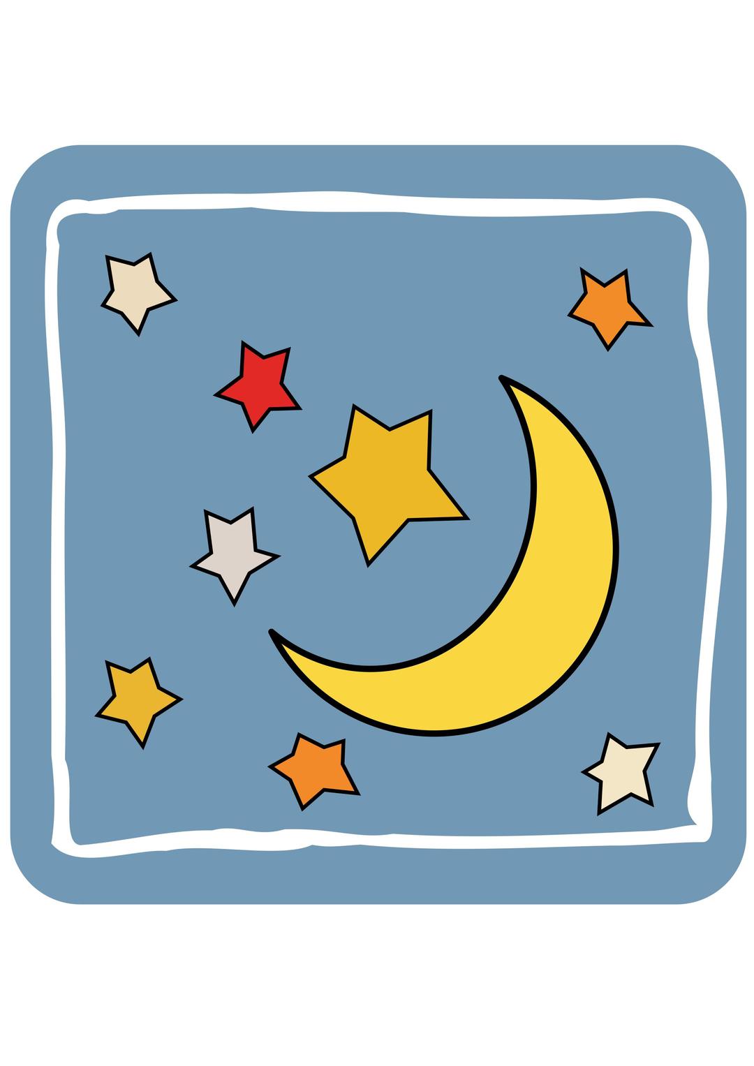Icon Moon and stars png transparent