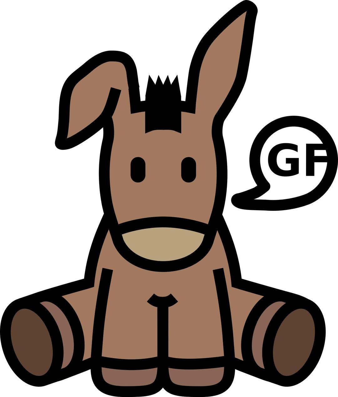 Iconified donkey png transparent