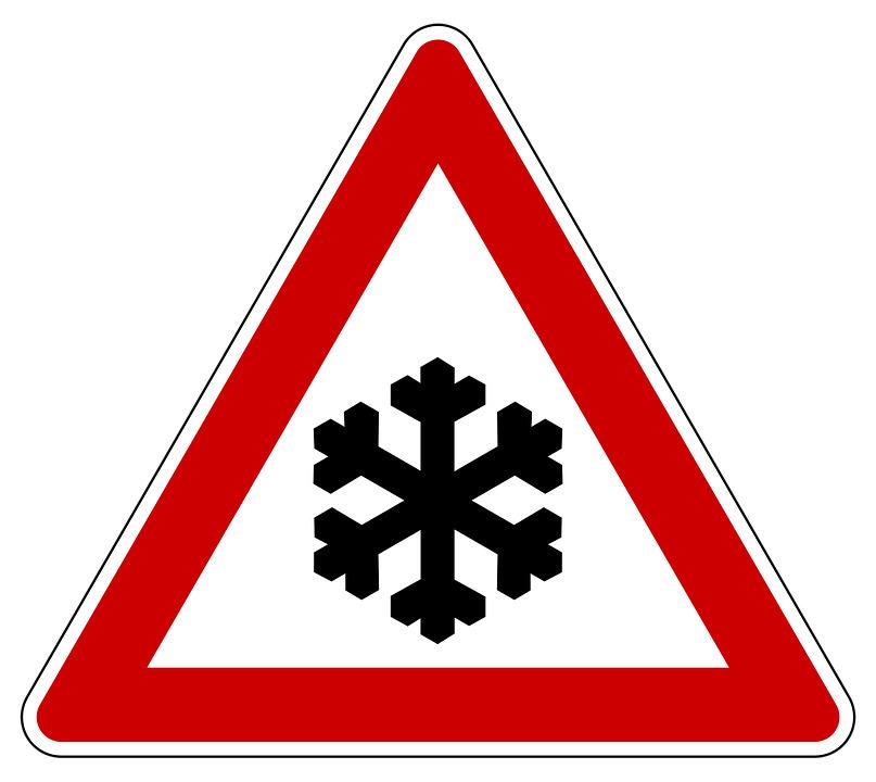 Icy Road Danger Warning Road Sign png transparent