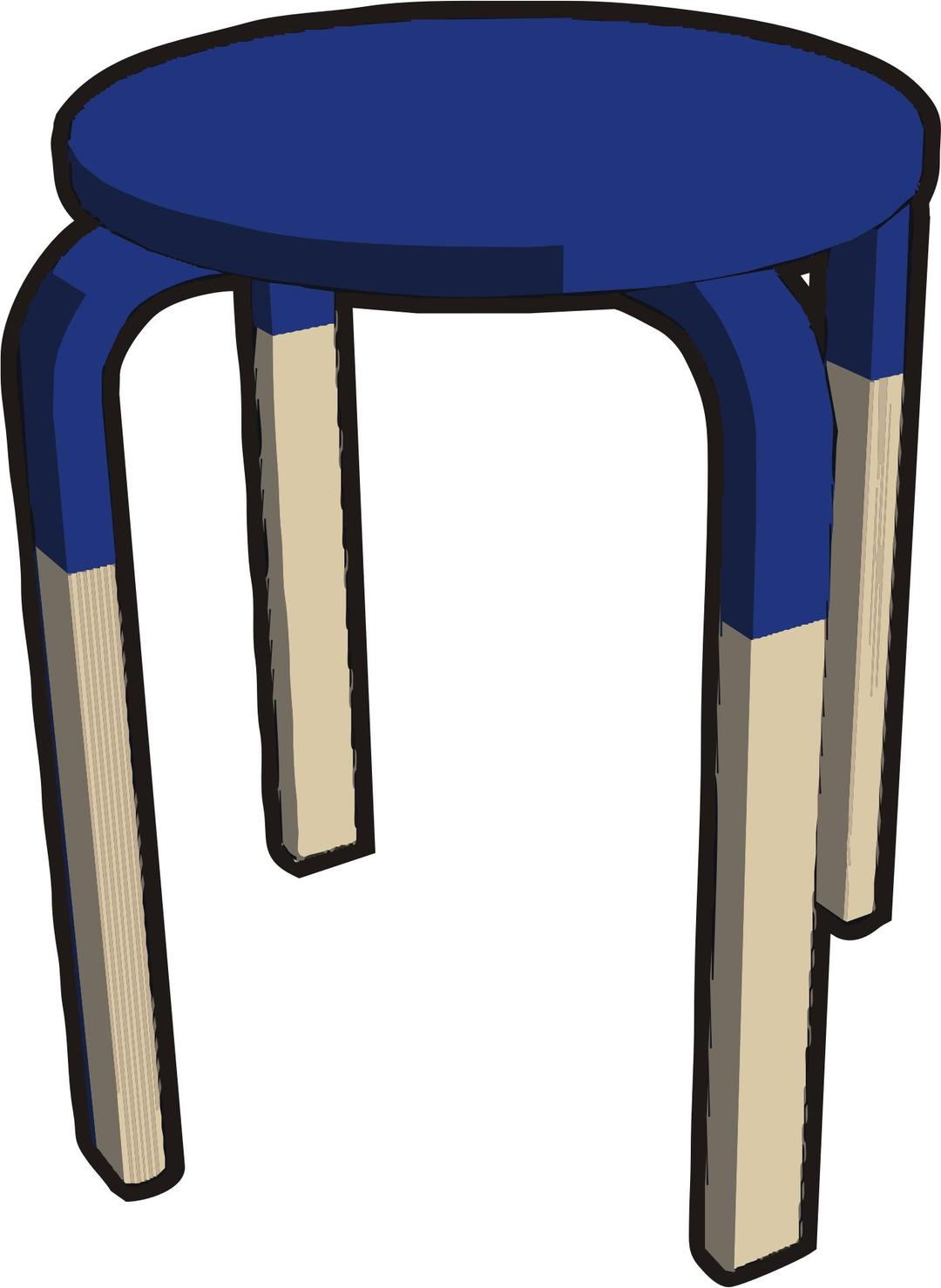 Ikea stuff - Frosta stool, half blue navy png transparent