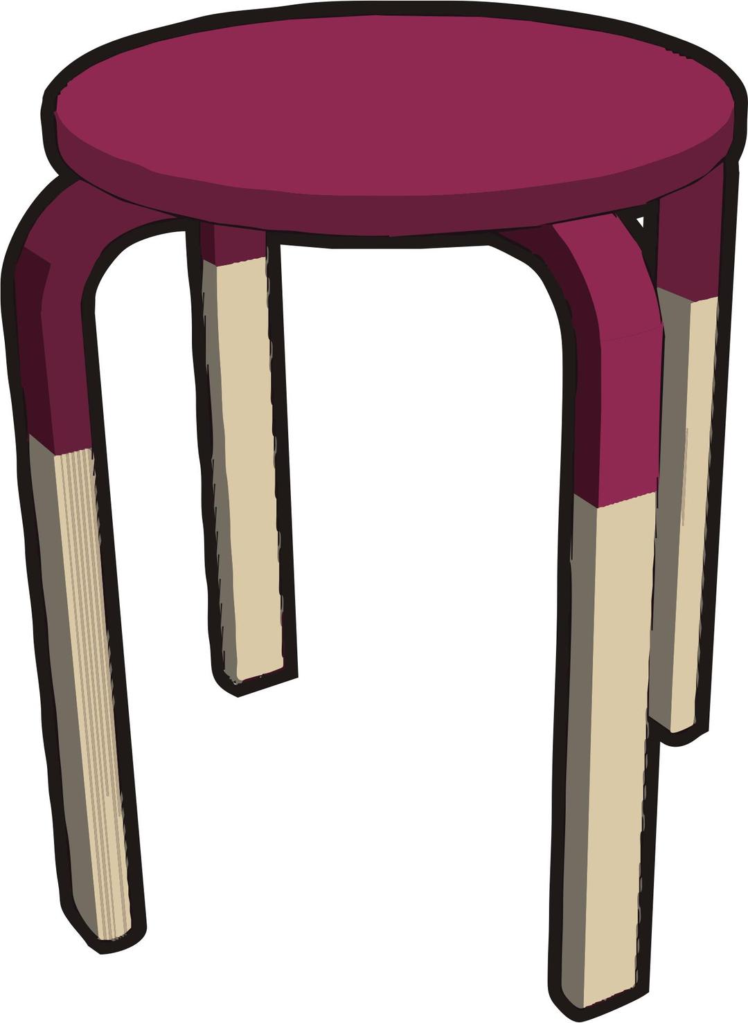 Ikea stuff - Frosta stool, half burgundi png transparent