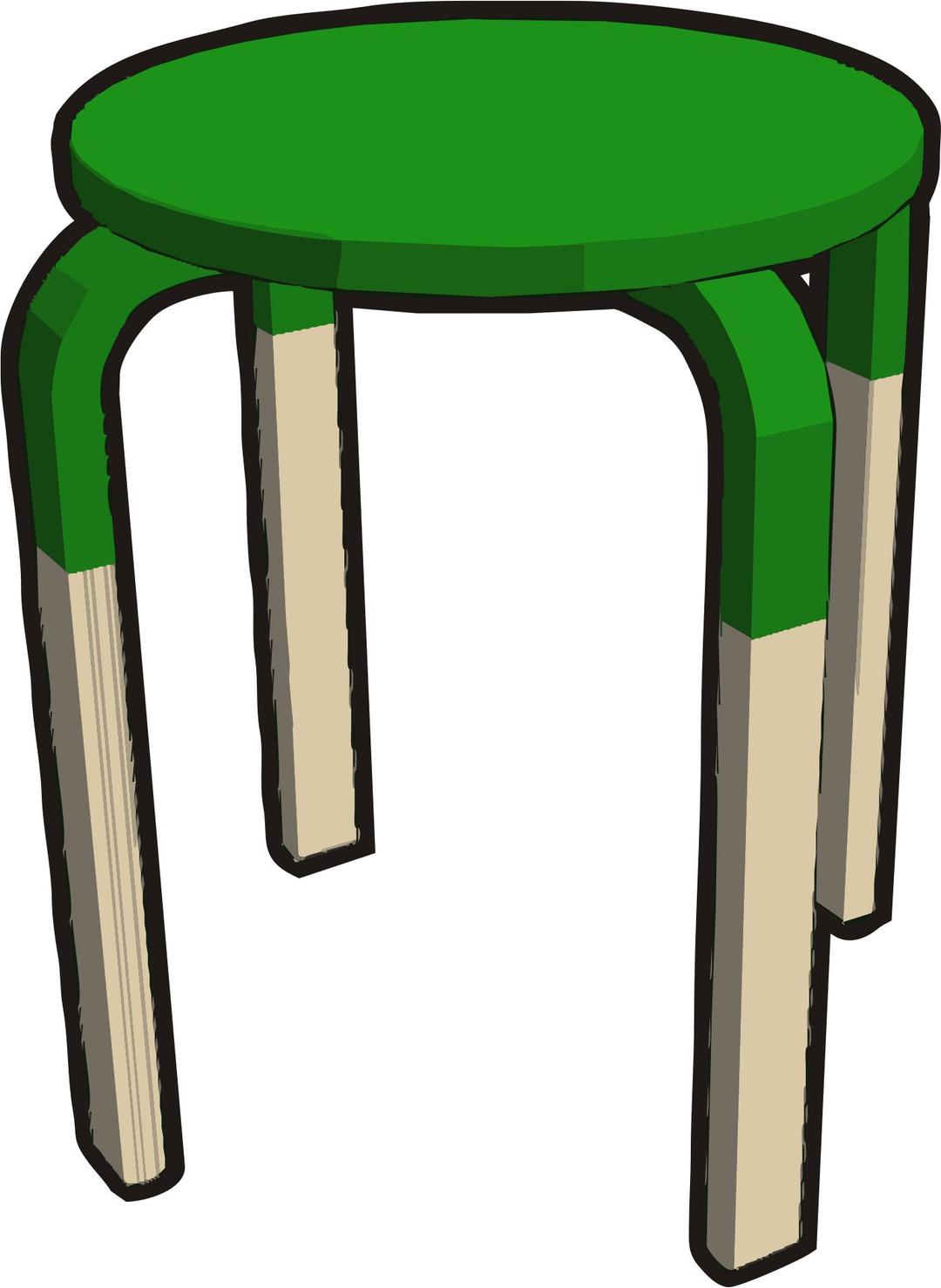 Ikea stuff - Frosta stool, half green png transparent