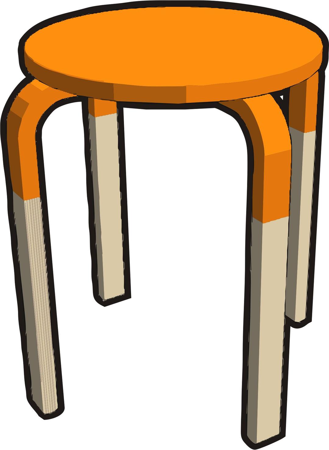 Ikea stuff - Frosta stool, half orange png transparent