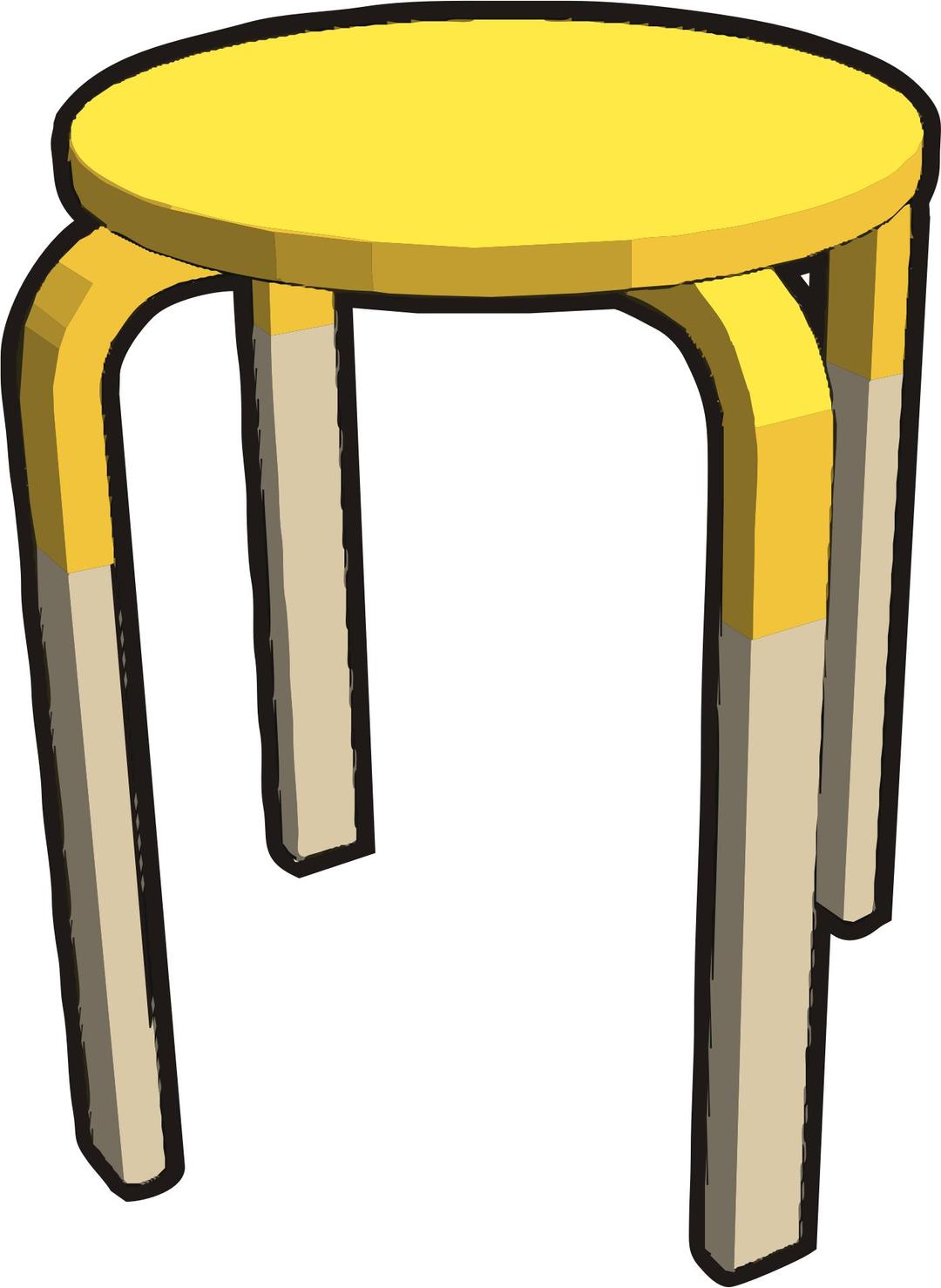 Ikea stuff - Frosta stool, half yellow png transparent