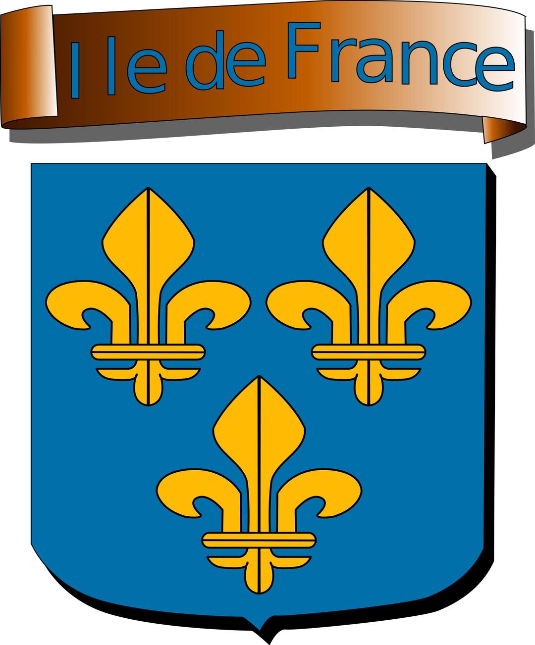 Ile de France - coat of arms png transparent