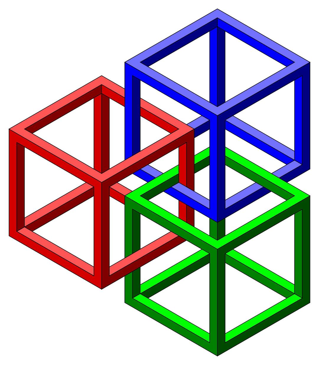 Impossible cubes png transparent