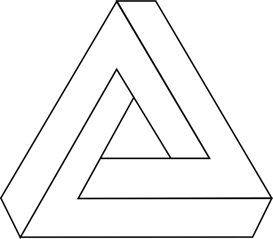Impossible triangle png transparent