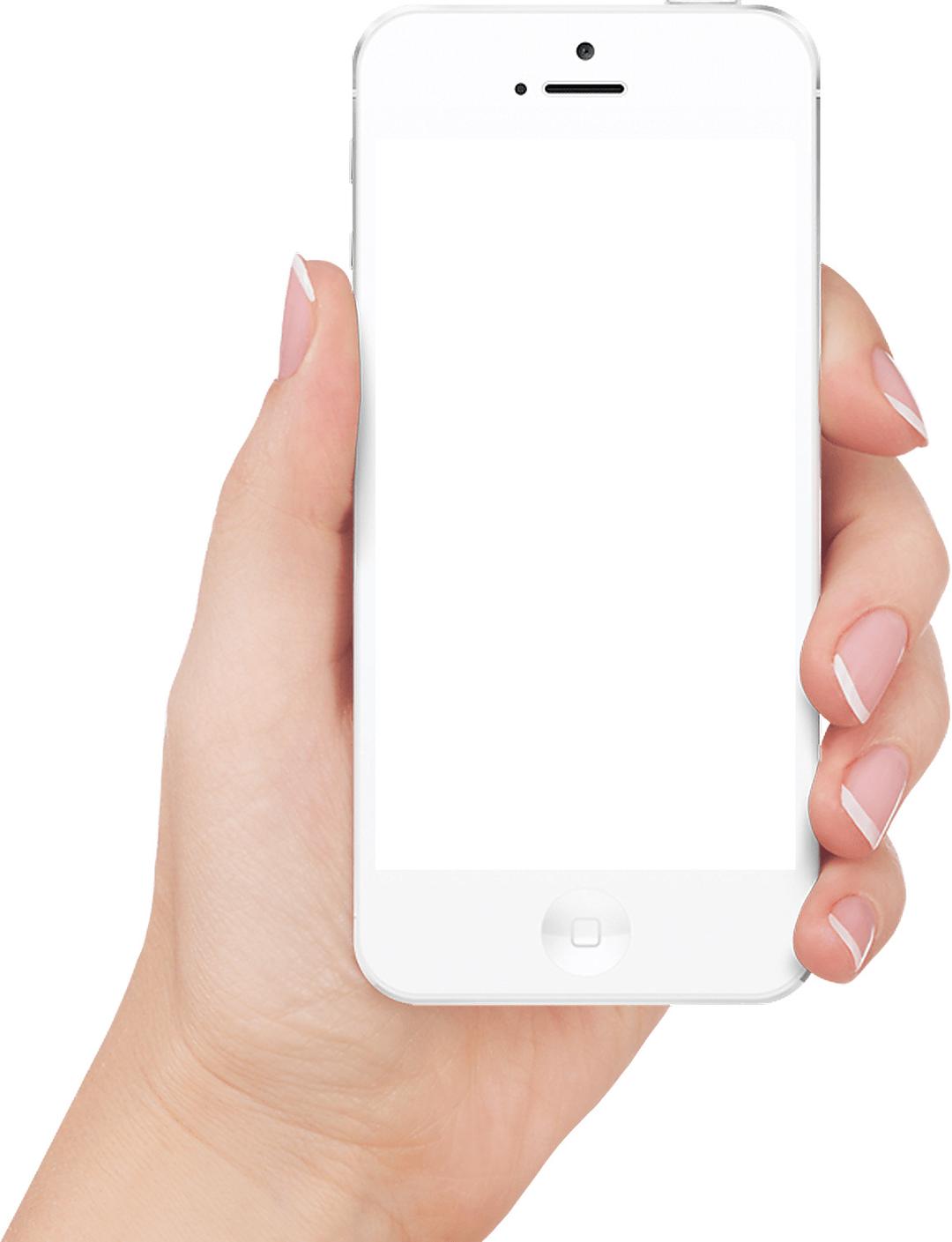 In Hand White Iphone png transparent
