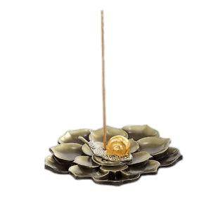 Incense Stick on Lotus Tray png transparent