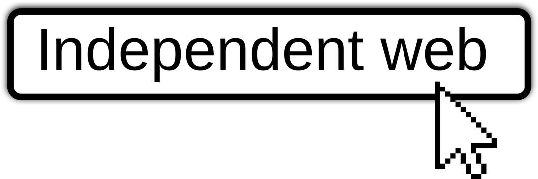 Independent web button (english) png transparent