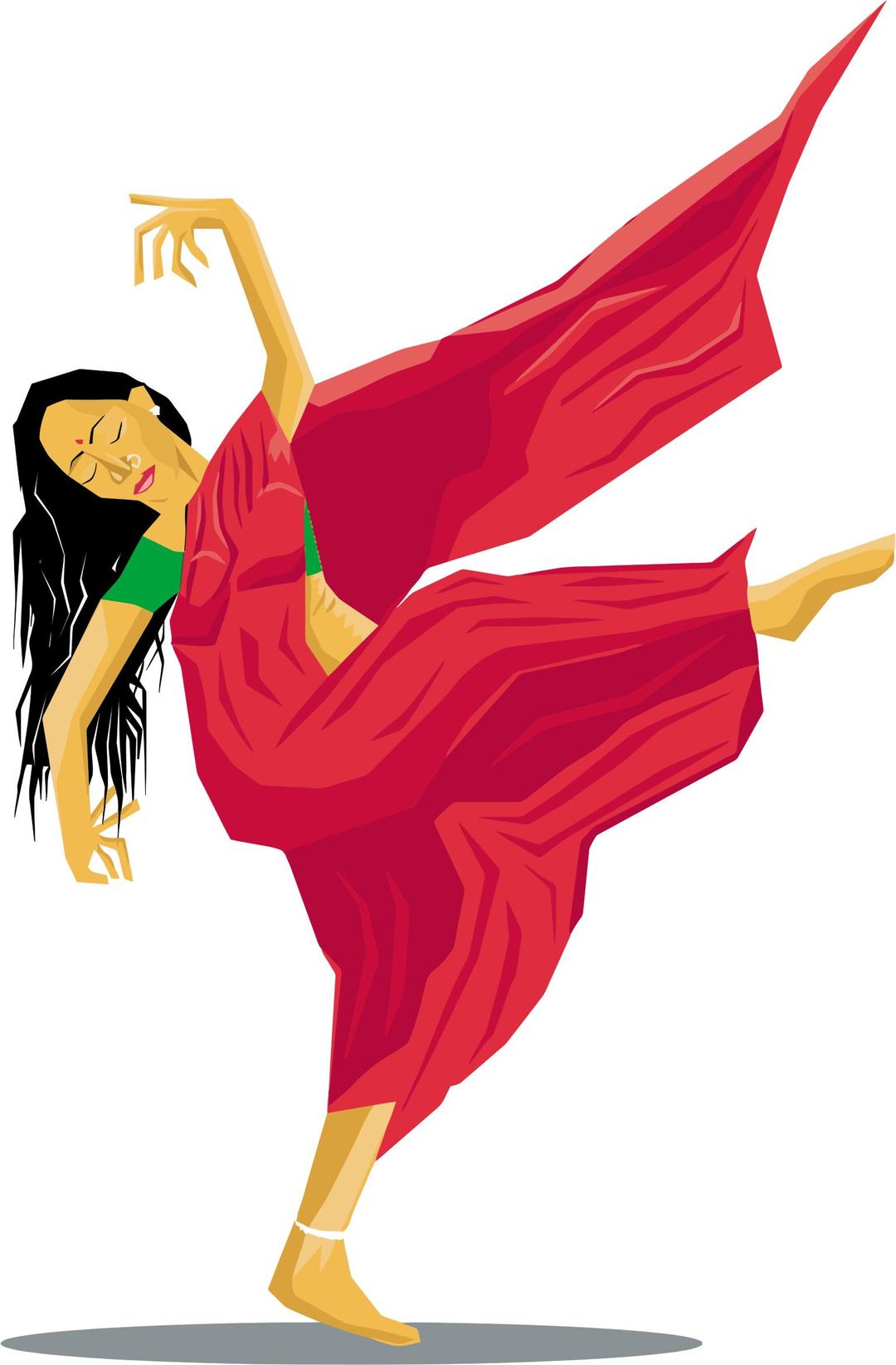 Indian Lady Dancing png transparent