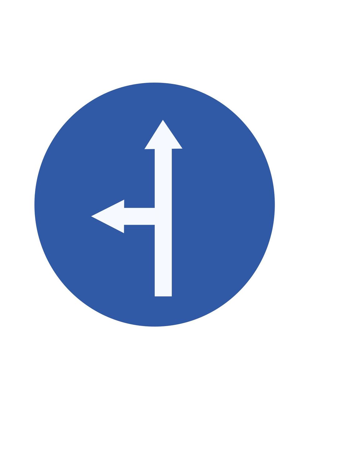 Indian road sign - Ahead or turn left png transparent
