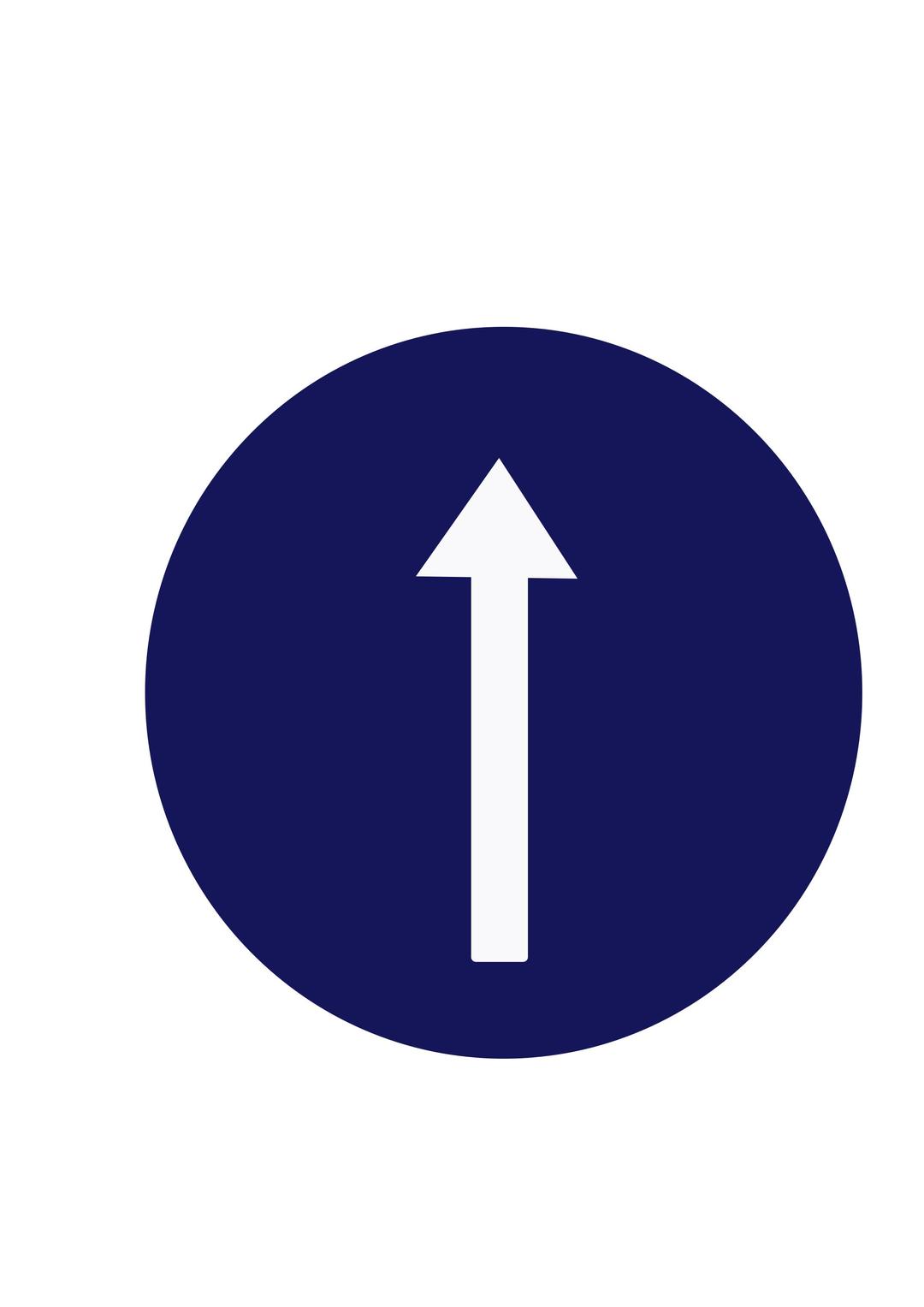 Indian road sign - Compulsory ahead only png transparent