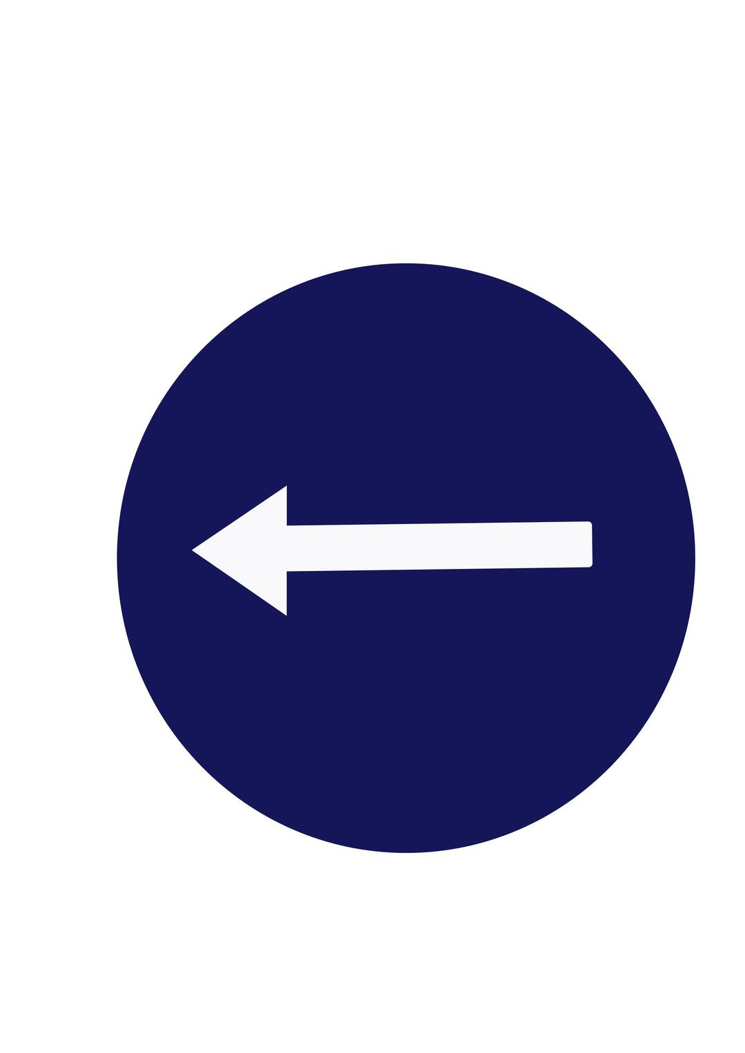 Indian road sign - Compulsory turn left png transparent