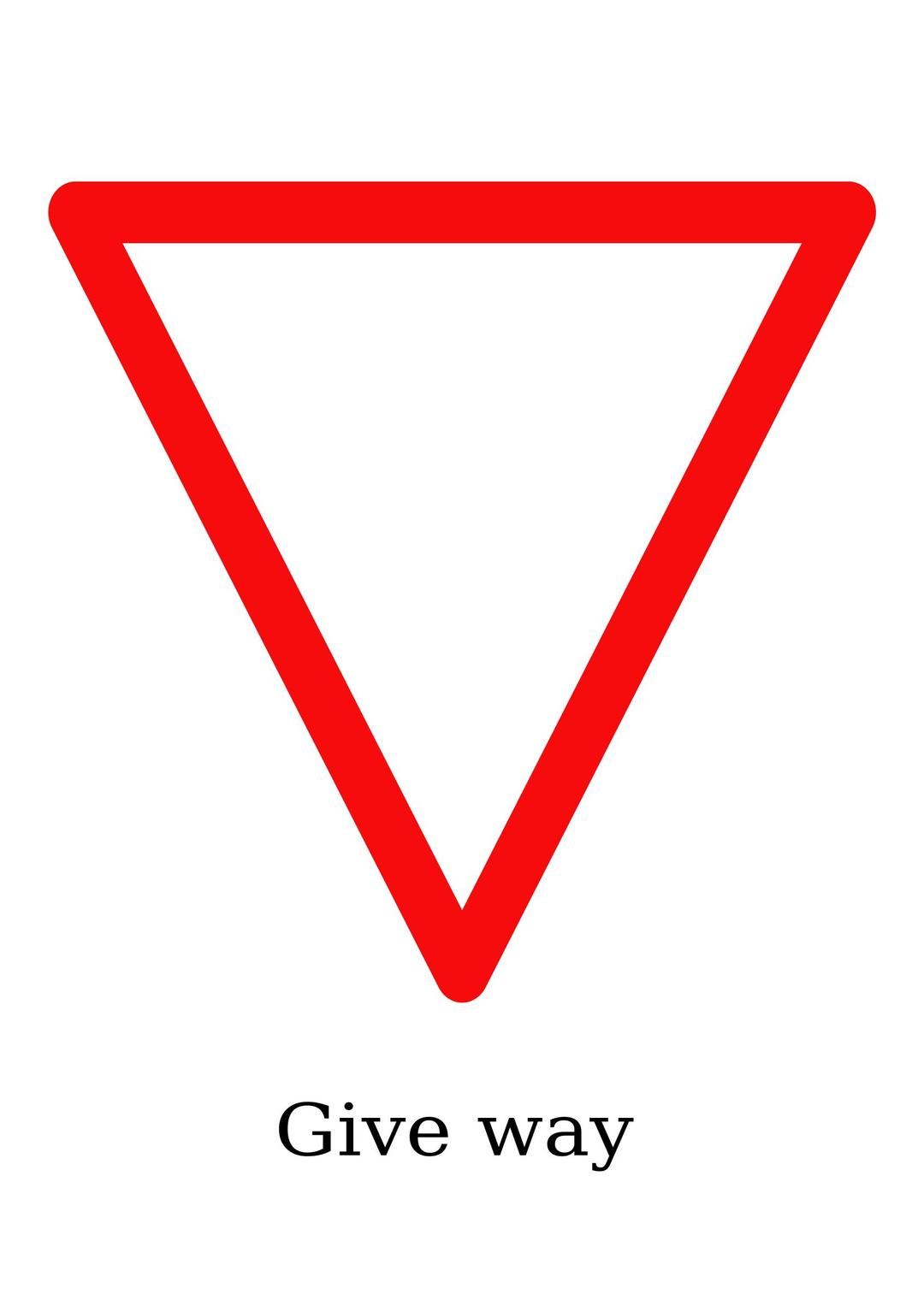 Indian road sign - Give way png transparent