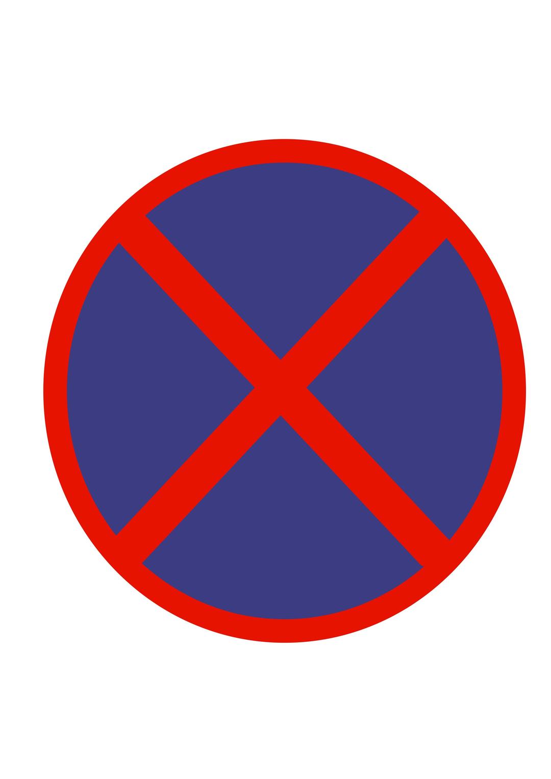 Indian road sign - No stopping png transparent