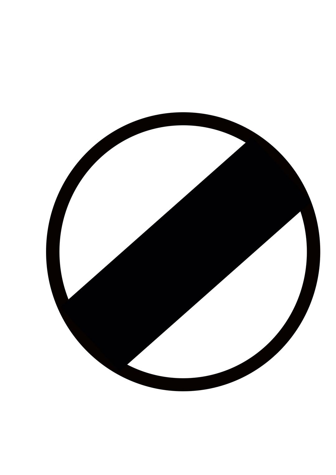 Indian road sign - Restriction ends png transparent