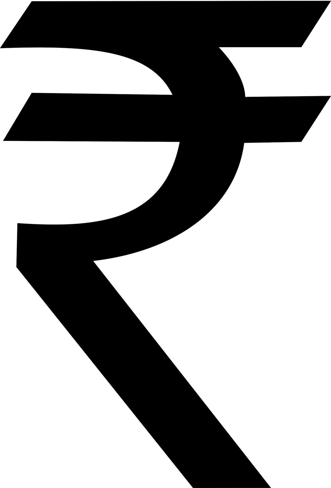 Indian Rupee Symbol png transparent