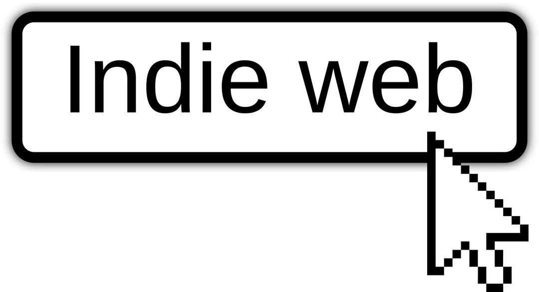 Indie web button (english) png transparent