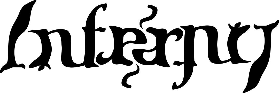 Inferno ambigram png transparent