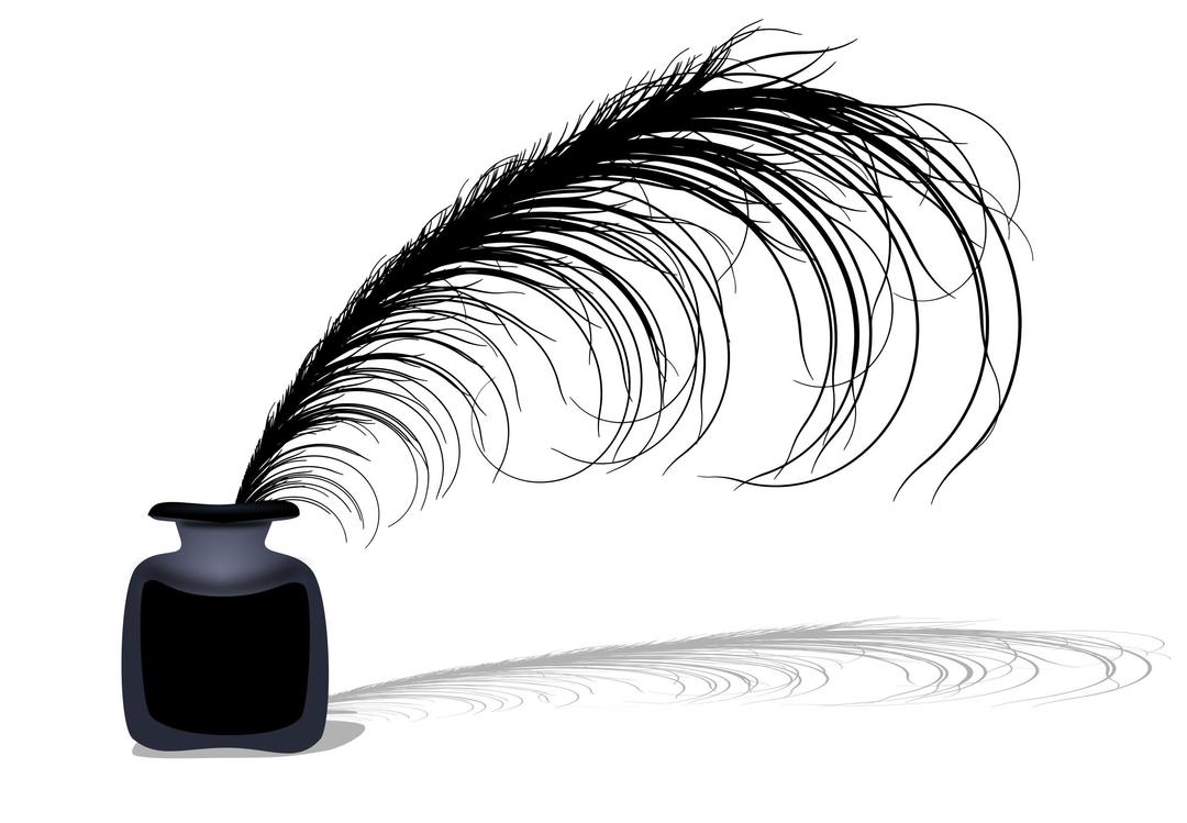 Ink & feather png transparent