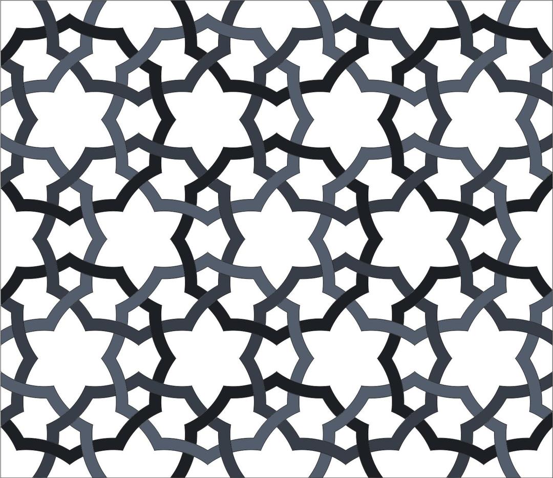 Interlaced oriental repeating pattern png transparent