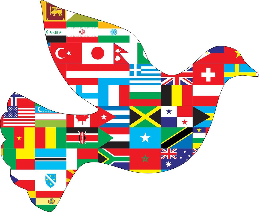 International Peace Dove With Stroke png transparent