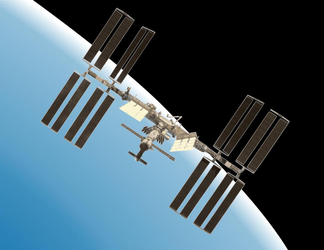 International Space Station with Earth png transparent