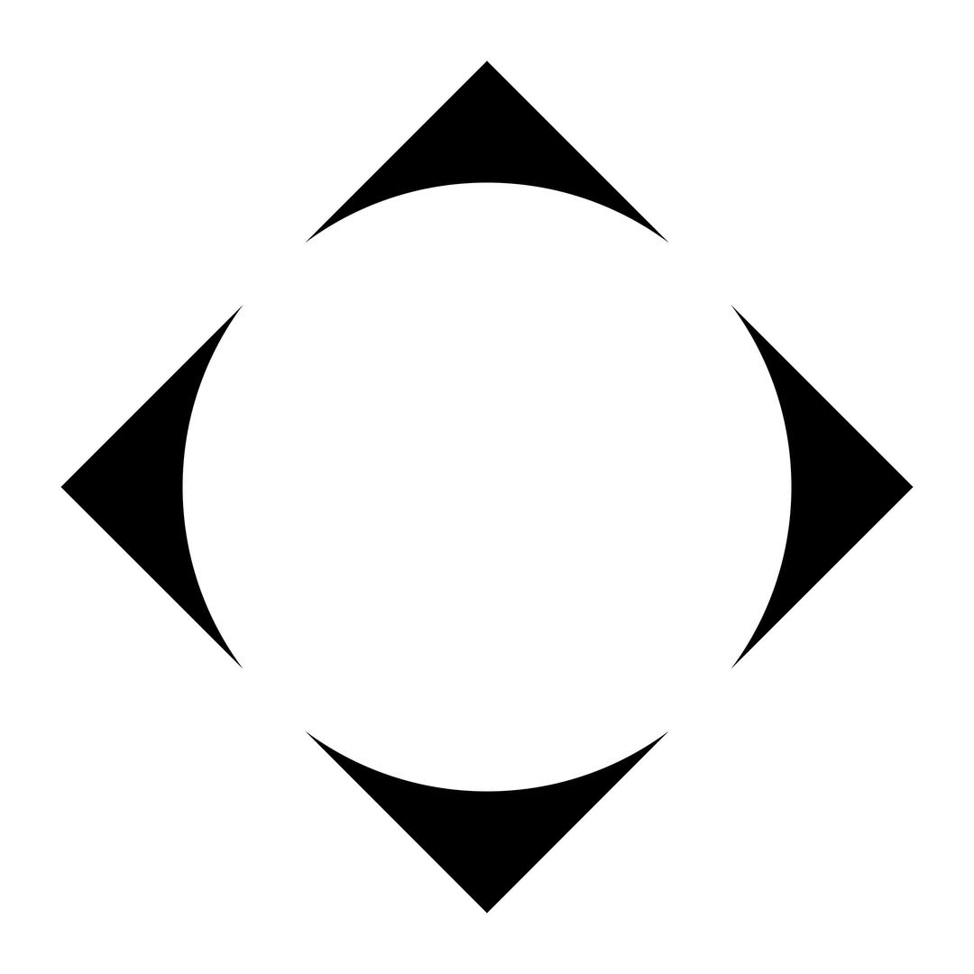 Intersection of a circle and a square rotated 45 degrees png transparent