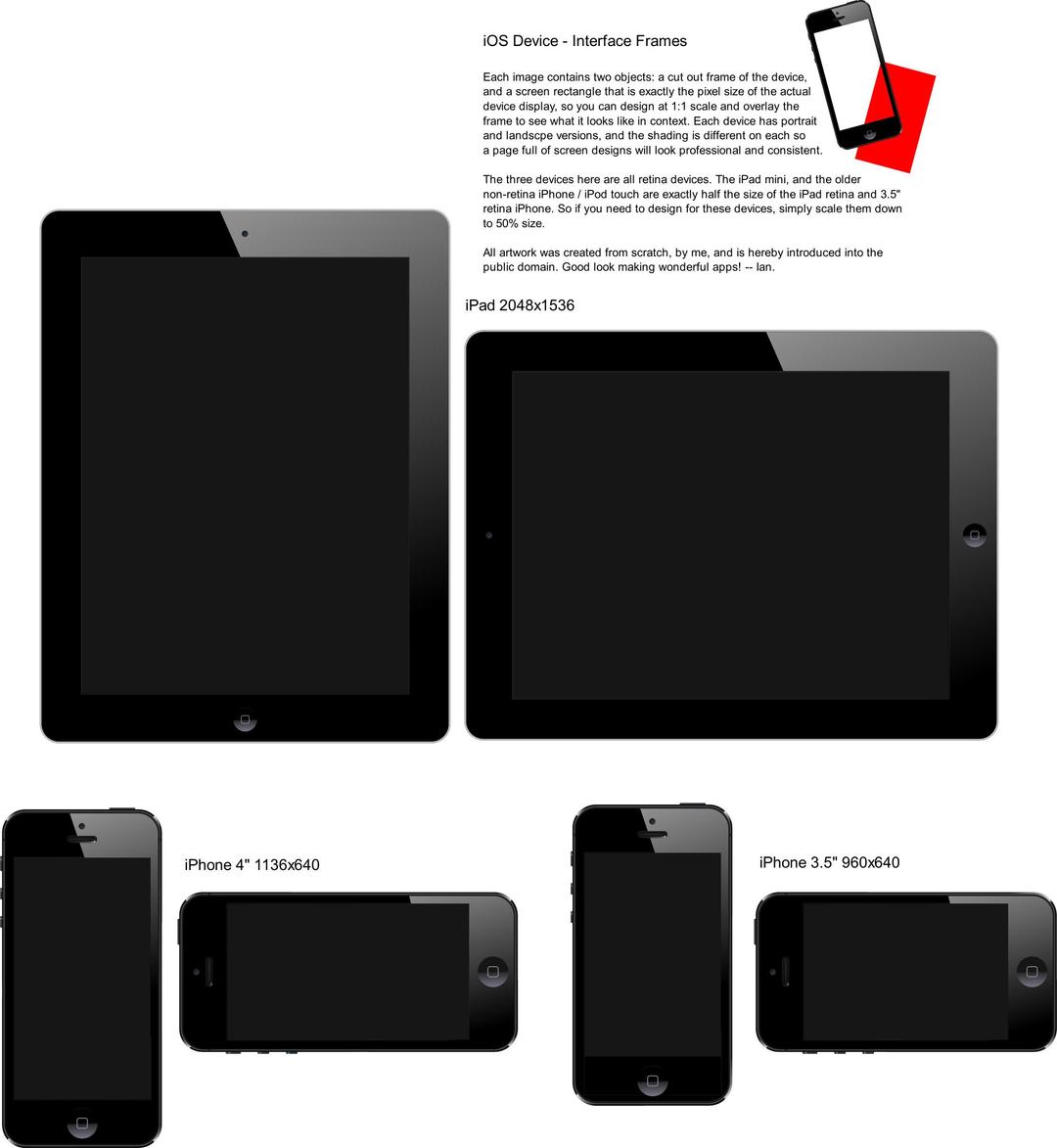 iOS Devices - Interface Frames png transparent