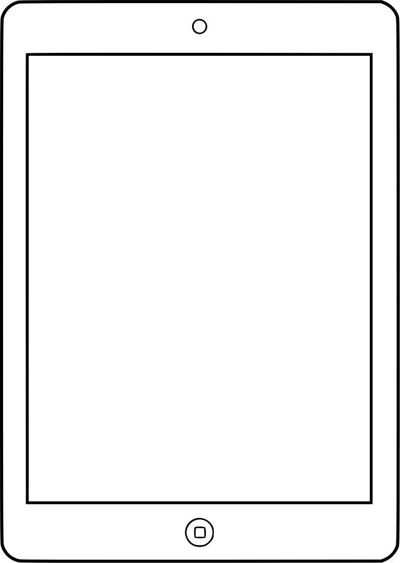 iPad outline for responsive designs png transparent