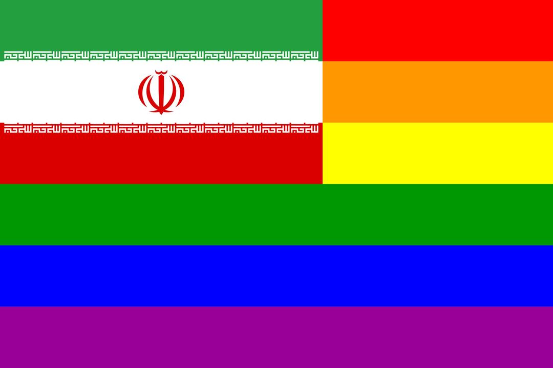 Iran Rainbow Flag png transparent